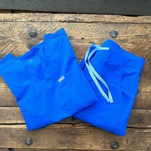Royal blue scrub set